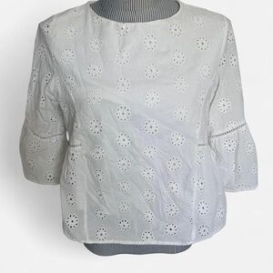 Urban Outfitters White Eyelet Cotton Blouse